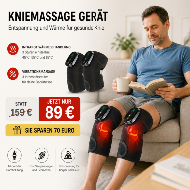 Kniemassage Gerät Kniemassage Gerät mit Infrarot Wärme und Vibrationsfunktion zur Entspannung und Anwendung zuhause