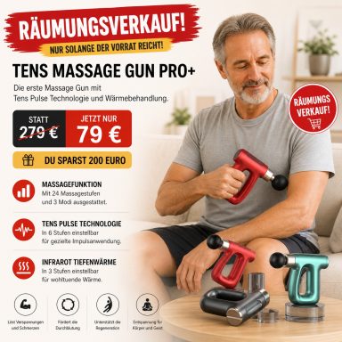 TENS Massage Gun Pro+ TENS Massage Gun Pro+ mit Wärmebehandlung und 24 Massagestufen zur Muskelentspannung und Anwendung zuhause